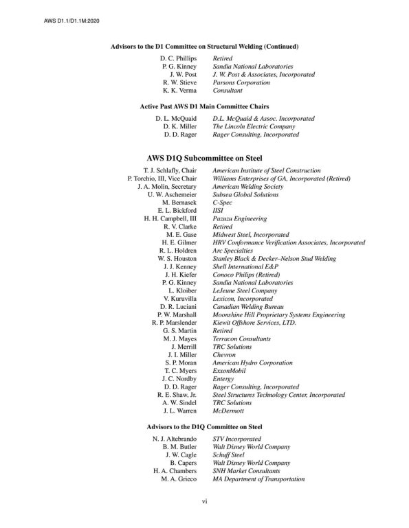 AWS D1.1/D1.1M:2020 - Structural Welding Code - Steel