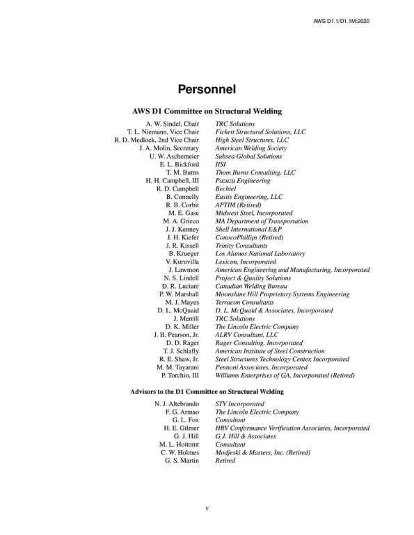 AWS D1.1/D1.1M:2020 - Structural Welding Code - Steel