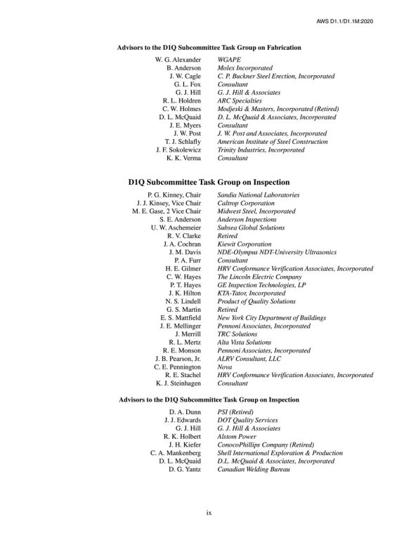 AWS D1.1/D1.1M:2020 - Structural Welding Code - Steel