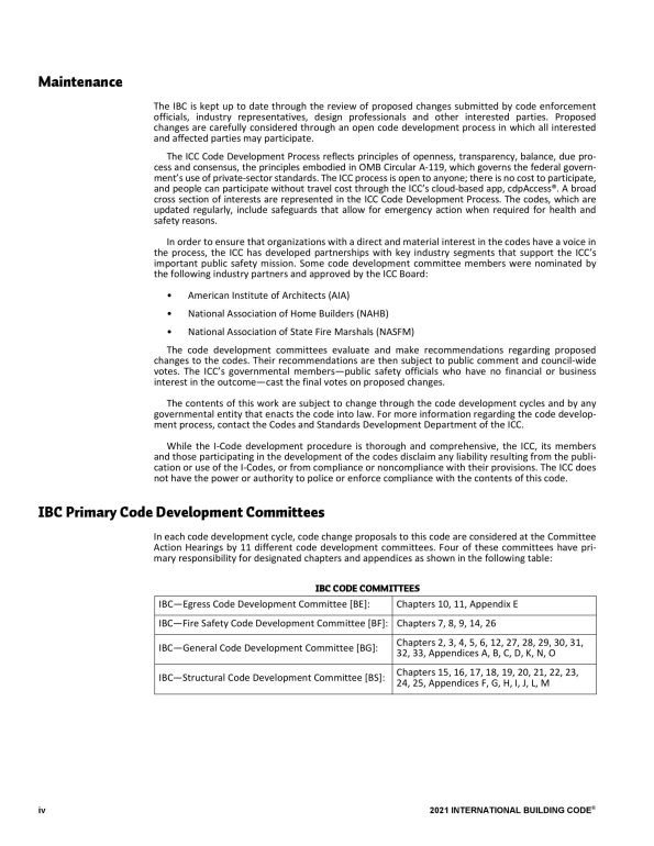 2021 ICC International Building Code