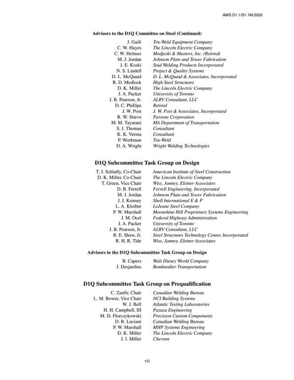 AWS D1.1/D1.1M:2020 - Structural Welding Code - Steel