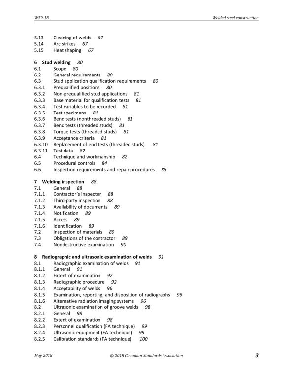 CSA W59-18 Welded Steel Construction