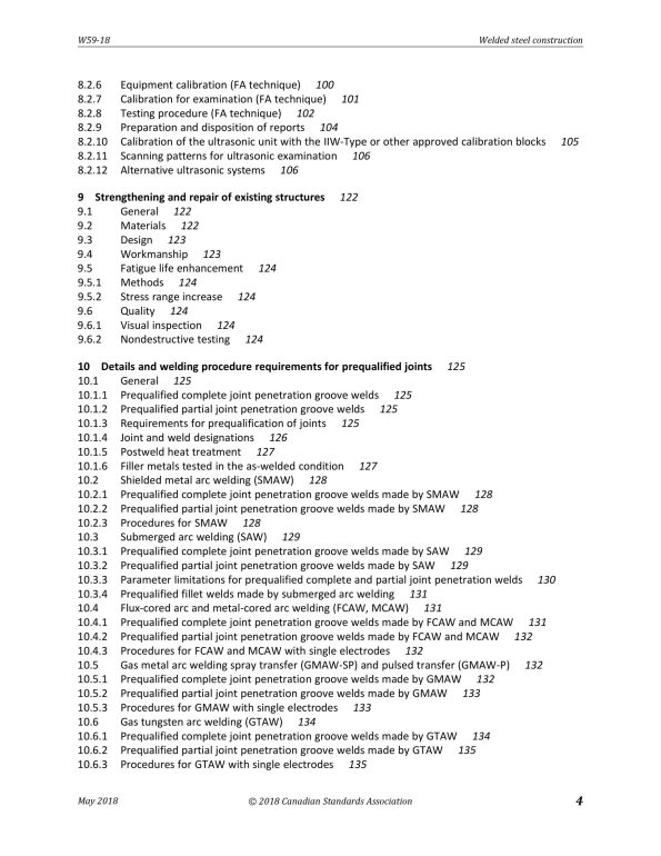 CSA W59-18 Welded Steel Construction